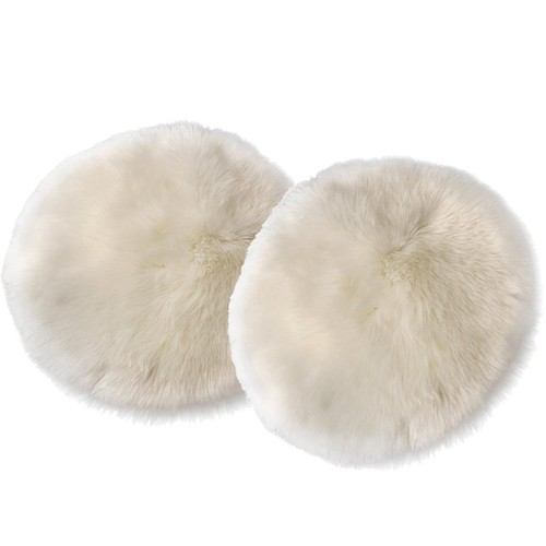 Round faux fur - round,
