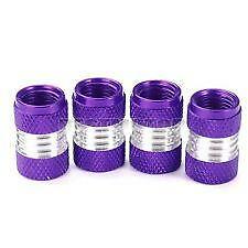 Metallic PURPLE Metal Steel Dust Valve Wheel Tyre Caps (DC5) fits Classic (M)