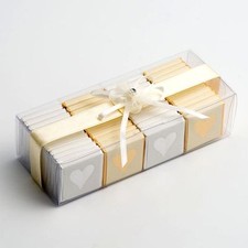 Luxury DIY Wedding Favour Gift Boxes Transparent PVC Clear Rectangular Square