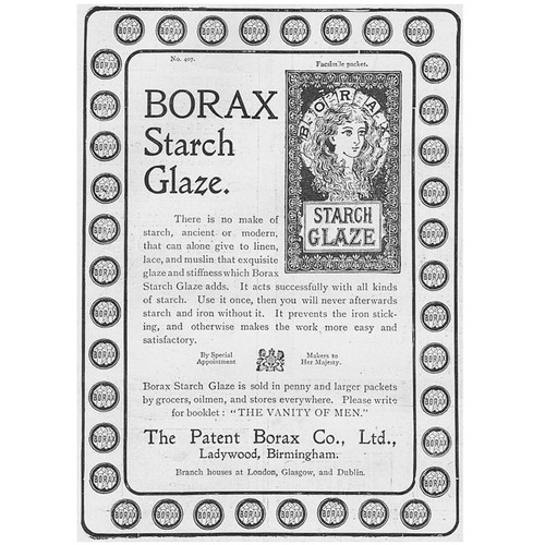 Borax starch glaze victorian - glaze,