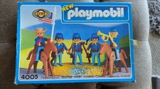 Rare Playmobil Set 4005 Union Soldiers with Horses & Accessories Vintage Boxed
