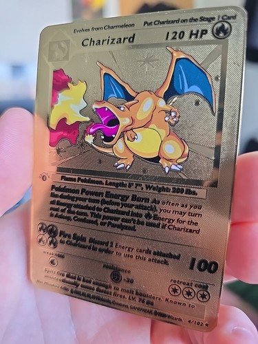 Charizard gold metal - gold, –