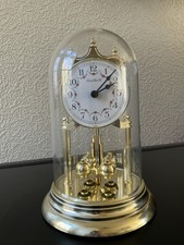 London Clock Company Quartz Pendulum Mantel Clock Floral 10"