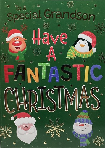 Grandson christmas card cute - christmas,
