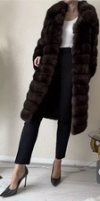 Saga Furs Sable Brown Coat