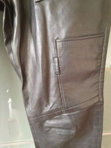 Joseph black lamb leather