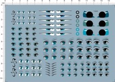 water slide decals eyes