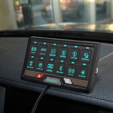 12 Gang RGB LED Switch Panel Control Box For Car RV Truck Boat Marine 12V To 24V