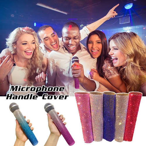 Rhinestone bling microphone - bling,