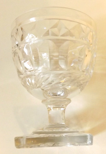 Georgian cut glass square base - square,