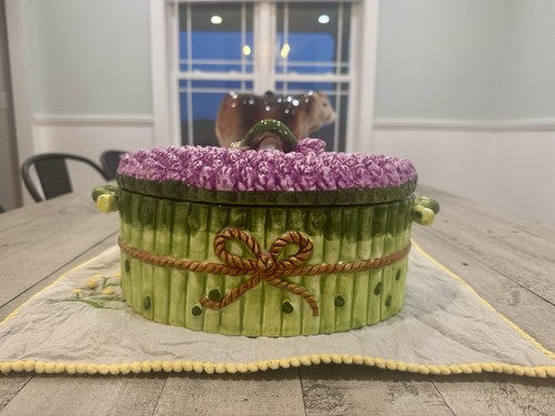 Majolica ceramic asparagus - ceramic,