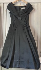 Vintage 1950s Black Satin
