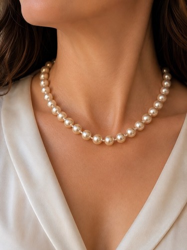 Vintage knotted cream - cream, pearl