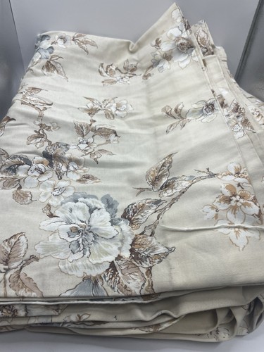 Vintage cream grey floral - grey,