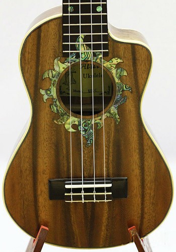 Alulu solid acacia - koa, cutaway