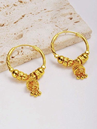 24k gold plated - jhumka, tassels