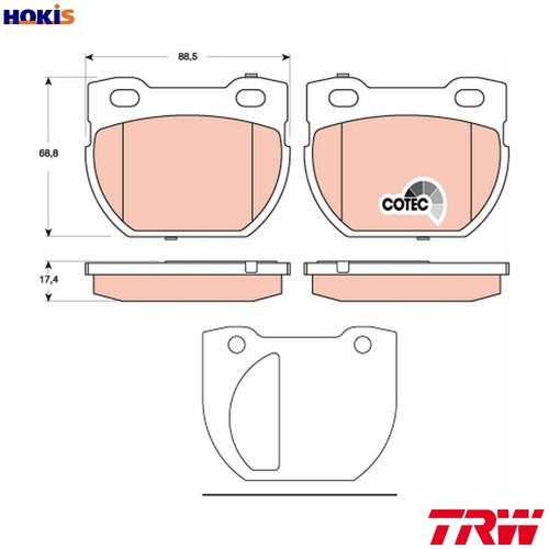 Brake pad set disc - set,