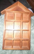 WOODEN THIMBLE SHELF HOLDS 13 PLUS THIMBLES