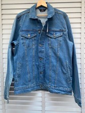 PRELOVED VINTAGE Mens Denim Jacket Size Medium Blue Jeans Relaxed Fit