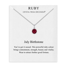 Birthstone Necklaces Created with Crystals from Zircondia® by Philip Jones