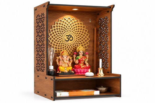 Wooden pooja mandir - pooja, home