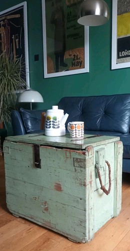 Vintage painted wooden - vintage, storage