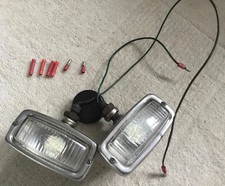 Wipac Vintage Reversing Lights x 2, stripped cleaned refurbished with LED lamps.