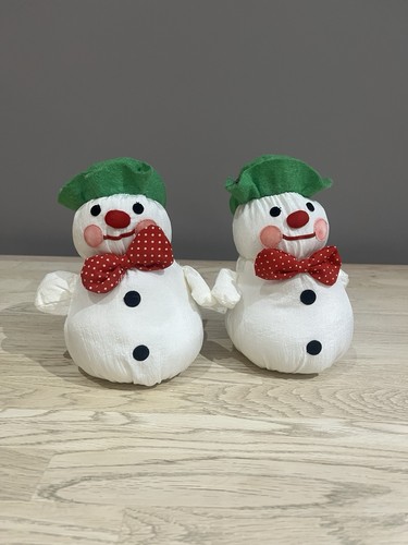 Two vintage plush - soft, snowmen