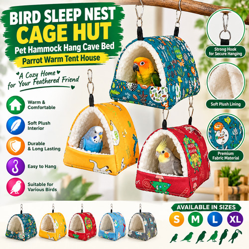 Bird sleep nest cage hut - nest,
