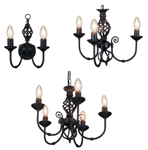 Black classic chandelier - black,