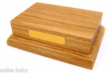 Solid Oak Wooden Plinth 6x4"