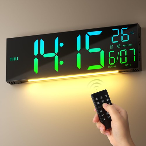 Digital wall clock large - 16.5,
