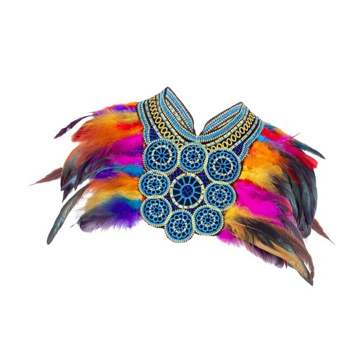 Artificial feather shrug shawl - feather,