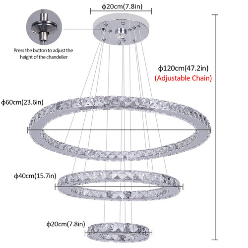 Crystal ceiling chandelier - crystal,