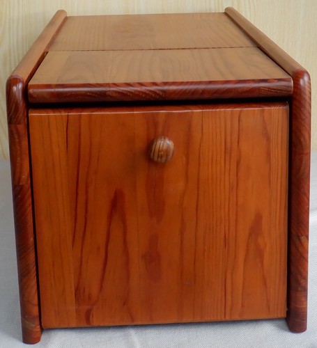 Vintage wooden bread bin - vintage,