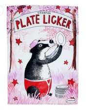 Jimbobart Badger Champion Plate Licker Tea Towel