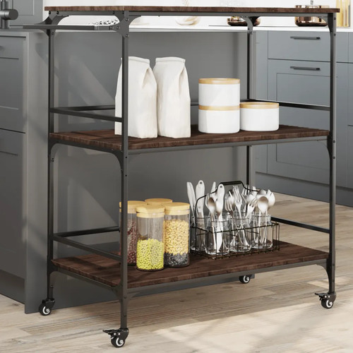 Walplus kitchen trolley - trolley, brown