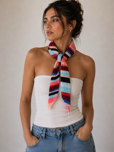 Zara pleated scarf with - zara,