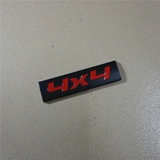 Red 4x4 black metal sticker - 4x4,
