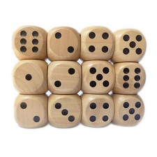 Large Wooden Dice Six Sided