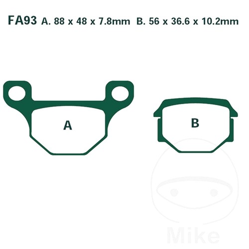 Ebc organic brake pads rear - ebc,