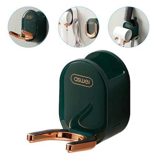 Wall mounted hair dryer holder - wall,