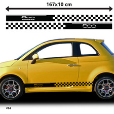 For Fiat 500 Side Racing