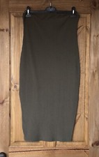 Khaki green ribbed stretchy