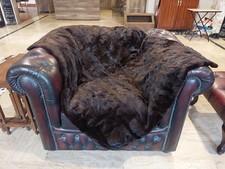 Genuine Real Sheared Mink Fur Blanket throw Size 127 x99 cm Rug 6758
