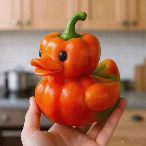Whimsical vegetable duck - vegetable,