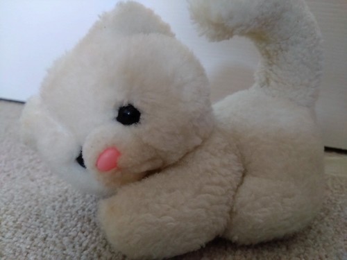 Soft fluffy kitten plush toy - toy,