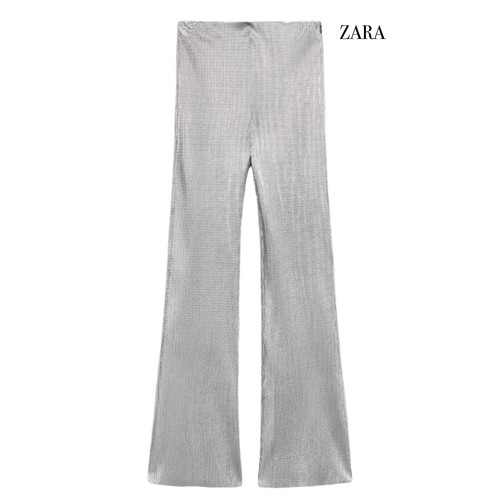 Zara metallic trousers uk - zara,