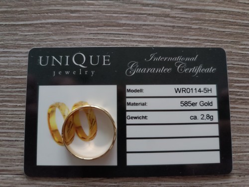 Gold ring men 585 - gold, 585,