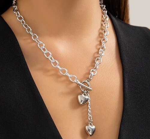 Silver zara chunky toggle - chunky,